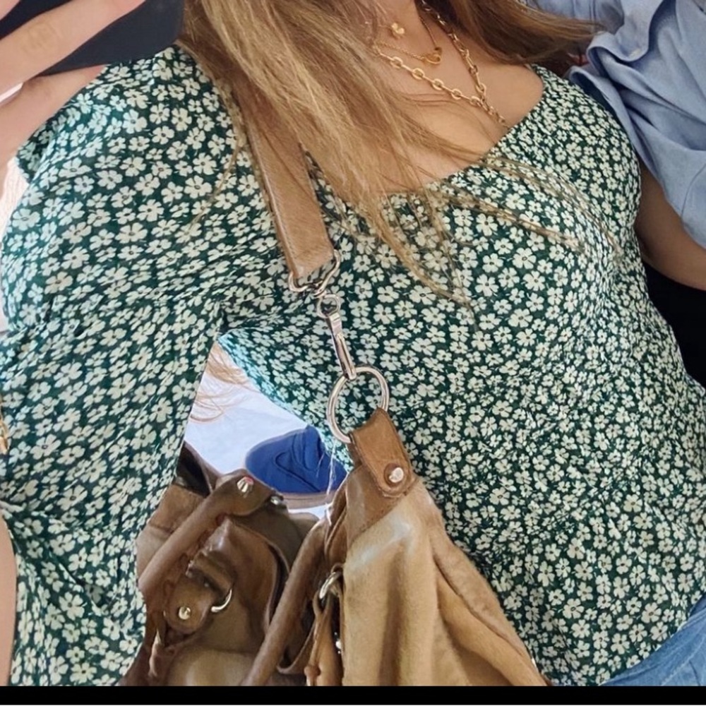 reformation floral blouse